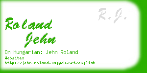 roland jehn business card